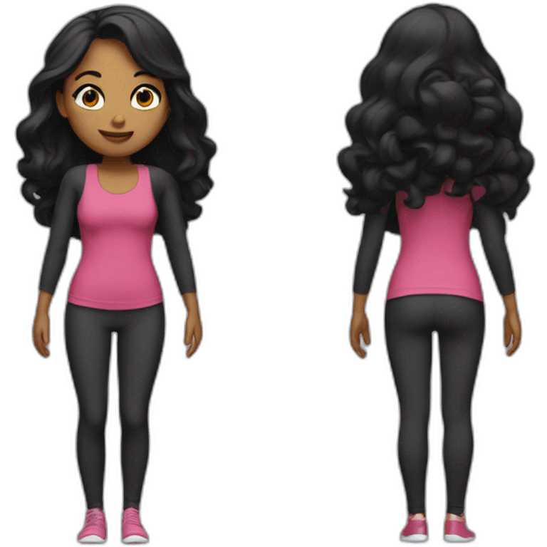 Femme en legging emoji