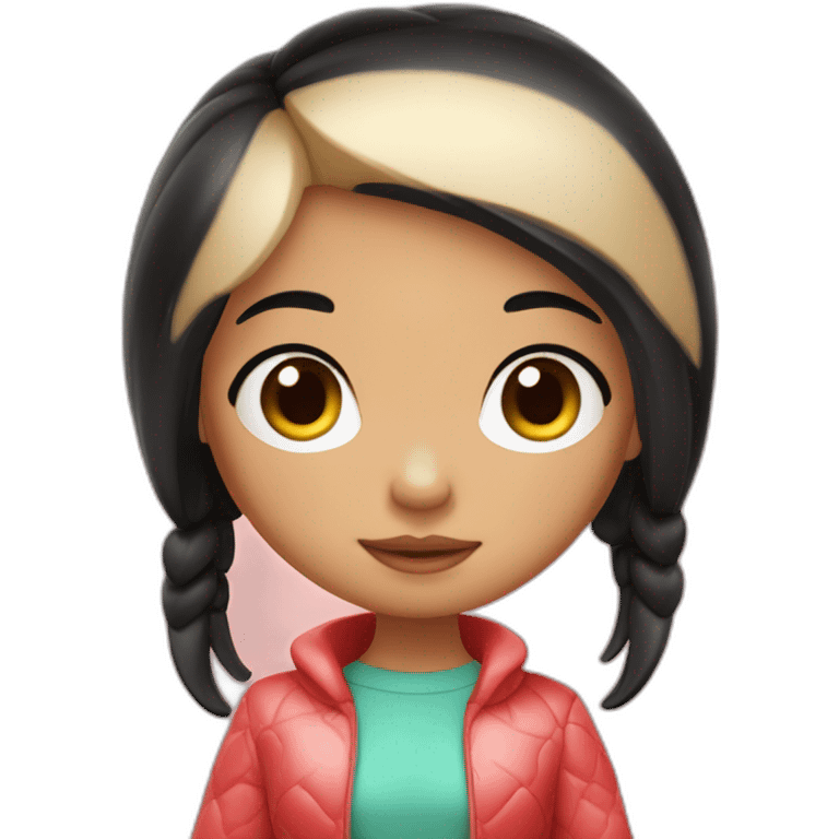 girl strawberry sonny angel with black hair and tan skin emoji