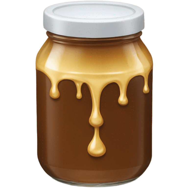 a jar of canamel dripping down emoji