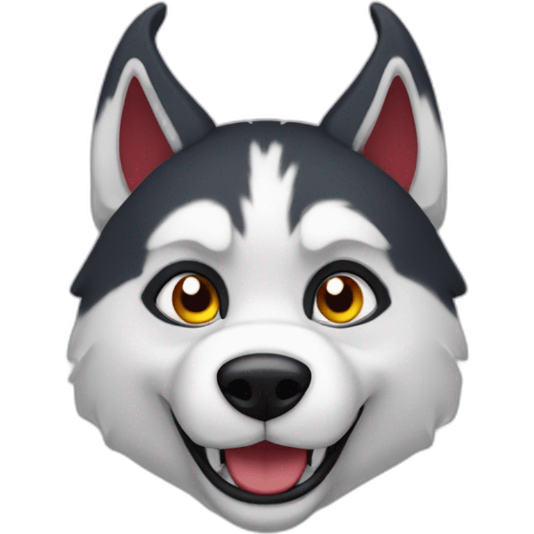 Sibérien husky devil emoji