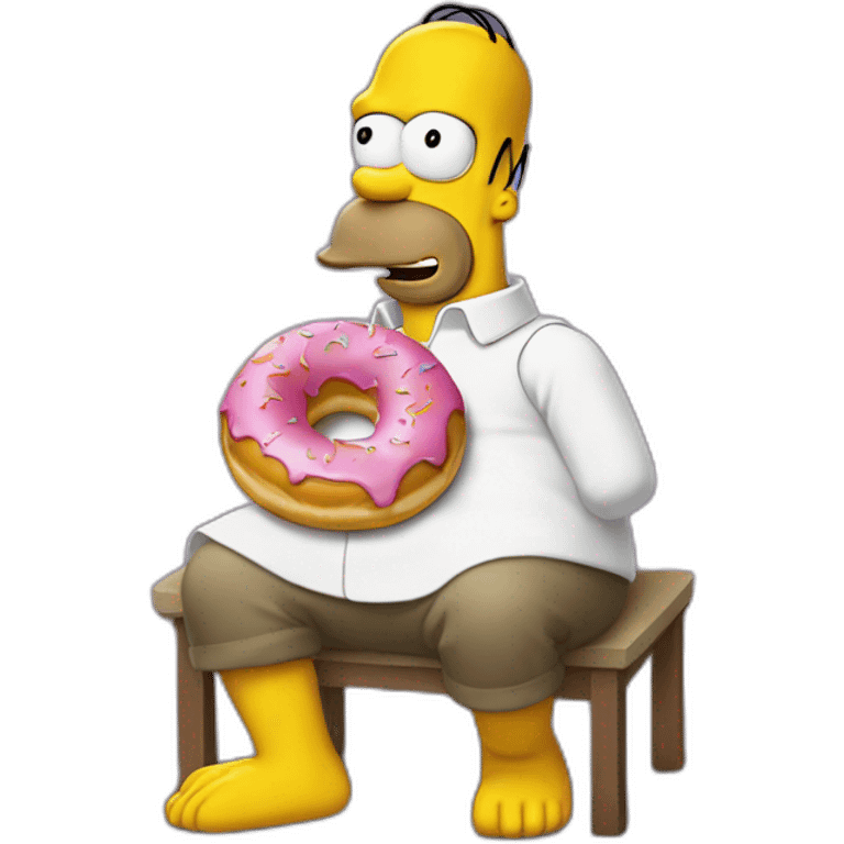 Homer sismpson with a donut emoji