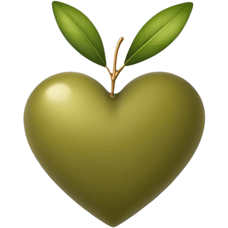 olive color Valentine emoji