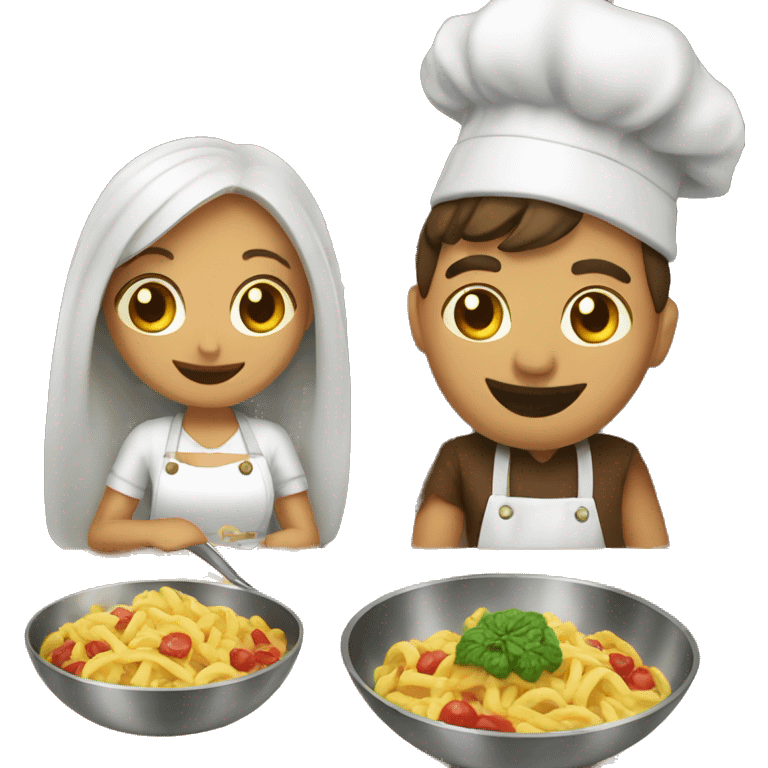 Lovers cook to eat emoji