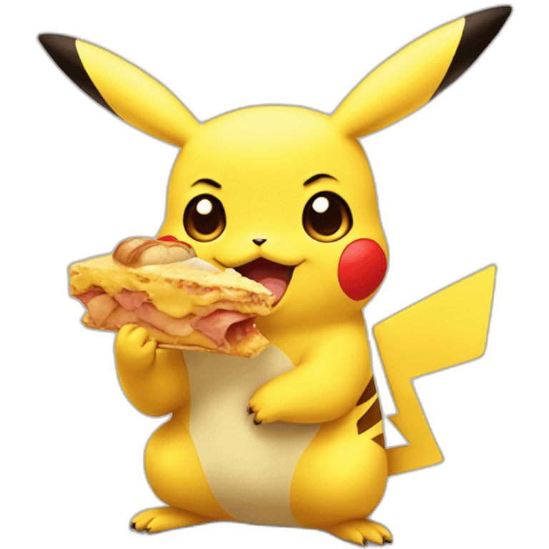 pikachu with eating a pidgey emoji