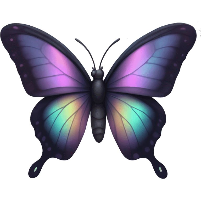 Dark Iridescent butterfly  emoji