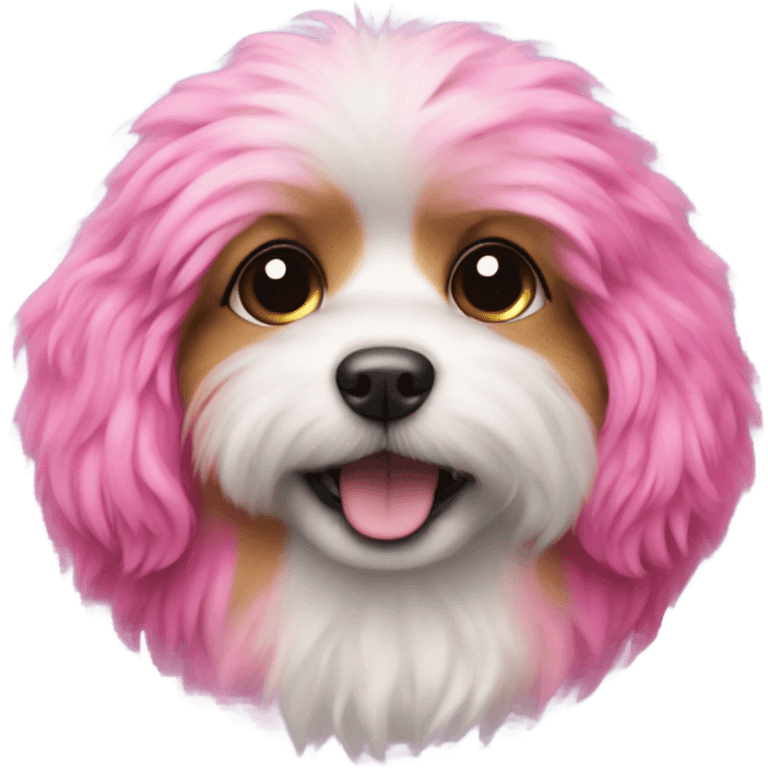 Pink dog emoji