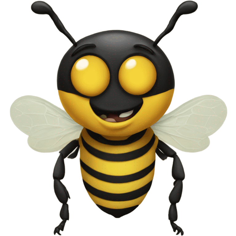 Freaky bee emoji