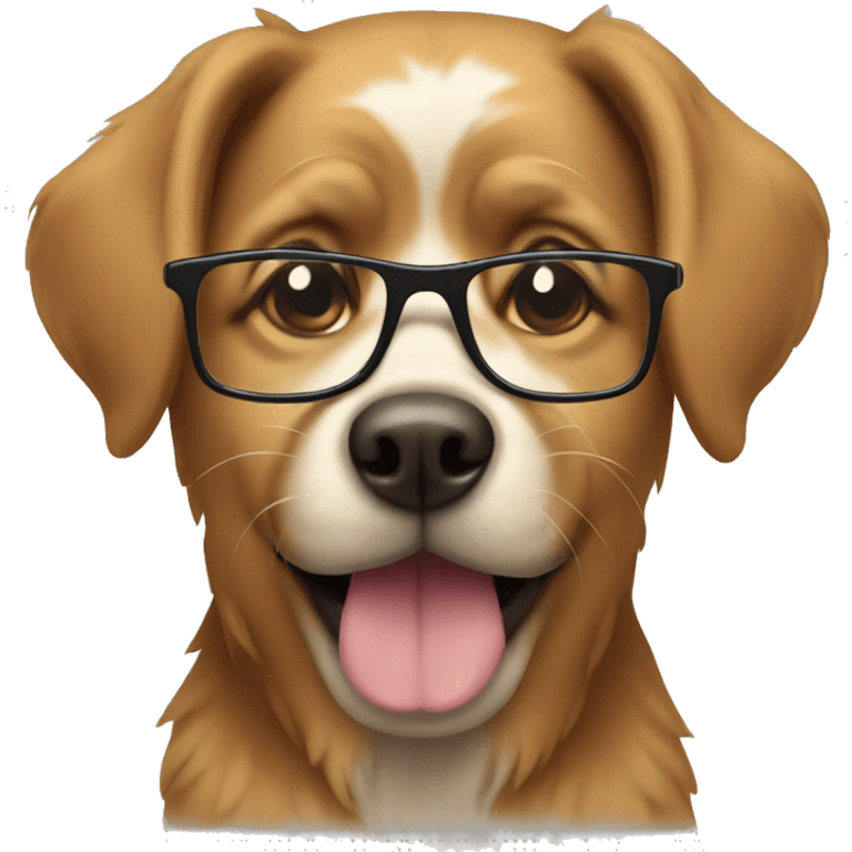 Dog with glasses emoji