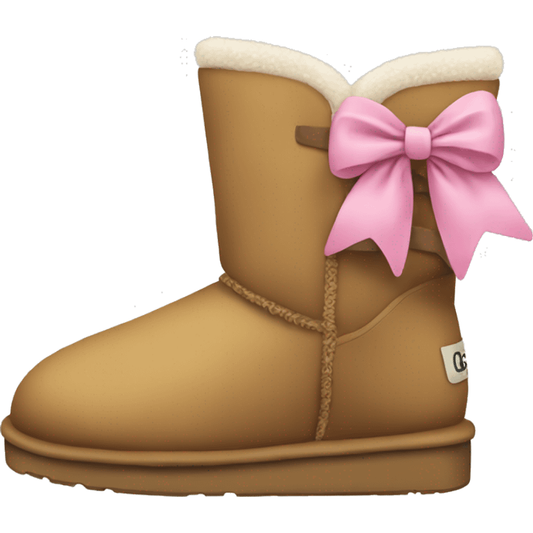 uggs shoes with a bow on it emoji