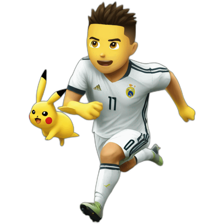 ronaldo shoot pikachu emoji