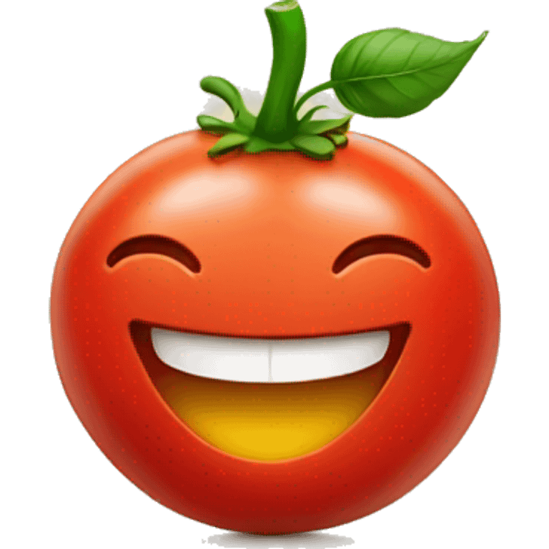 Smiling tomato emoji