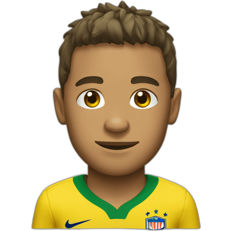 neymar wearing a yellow shirt with green collar emoji