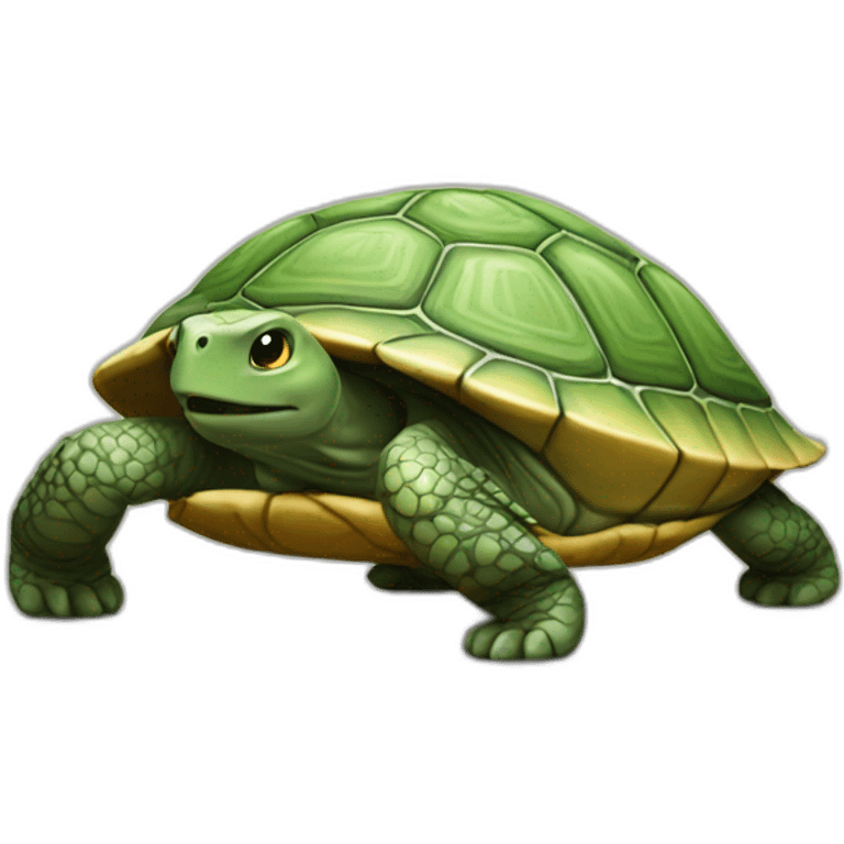 Chat sur tortue radiata emoji