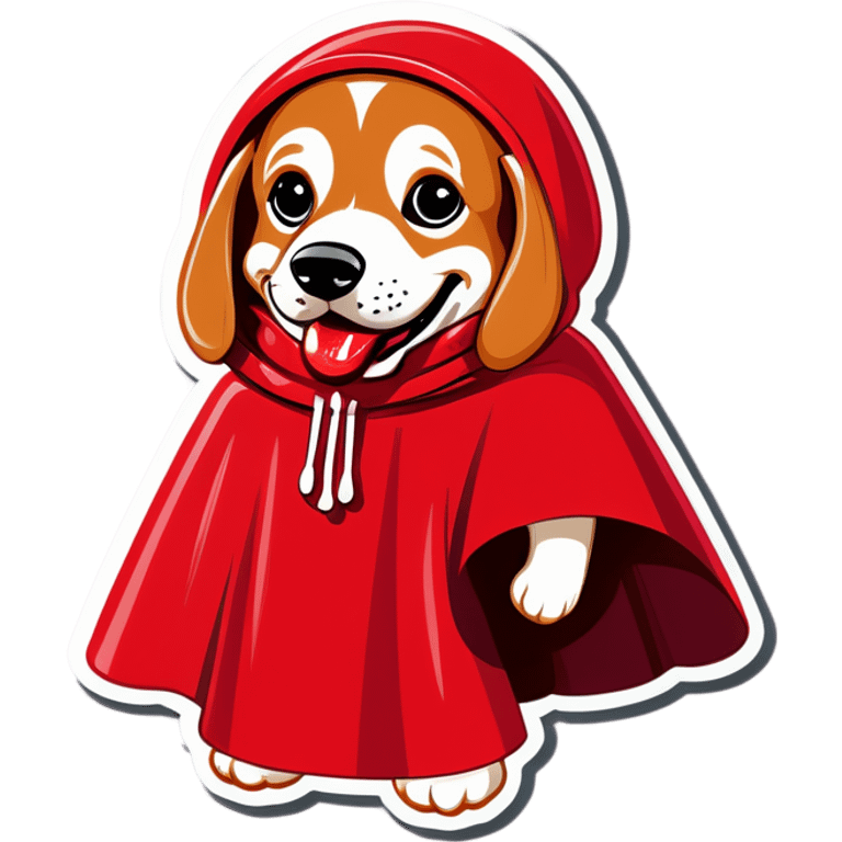 hotdog wearing poncho emoji