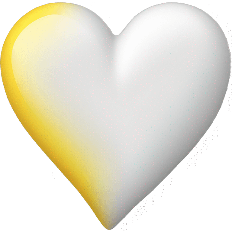 white and yellow heart emoji