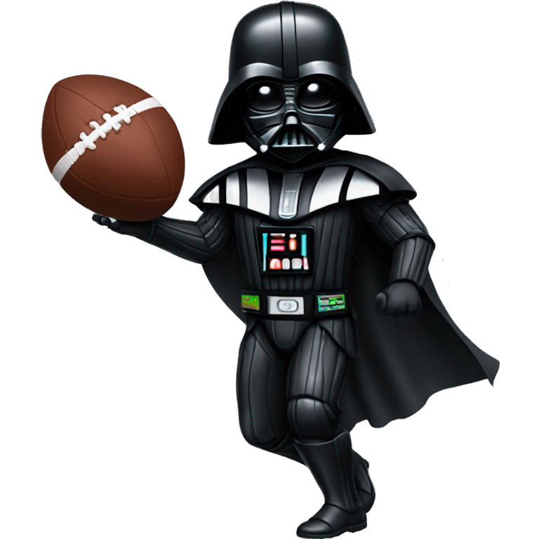 Darth Vader playing football emoji