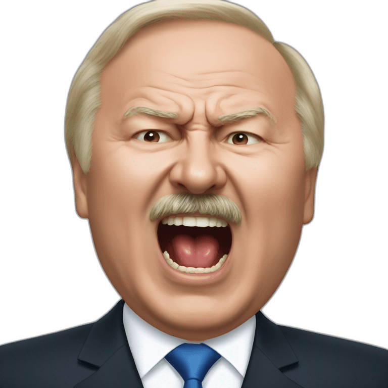 Alexander Lukashenko screaming emoji