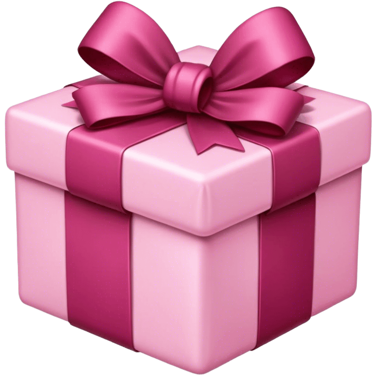 burgundi gift with a pink bow emoji