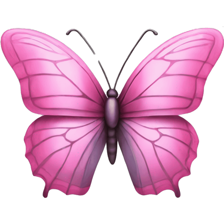 Pink chrome butterfly emoji