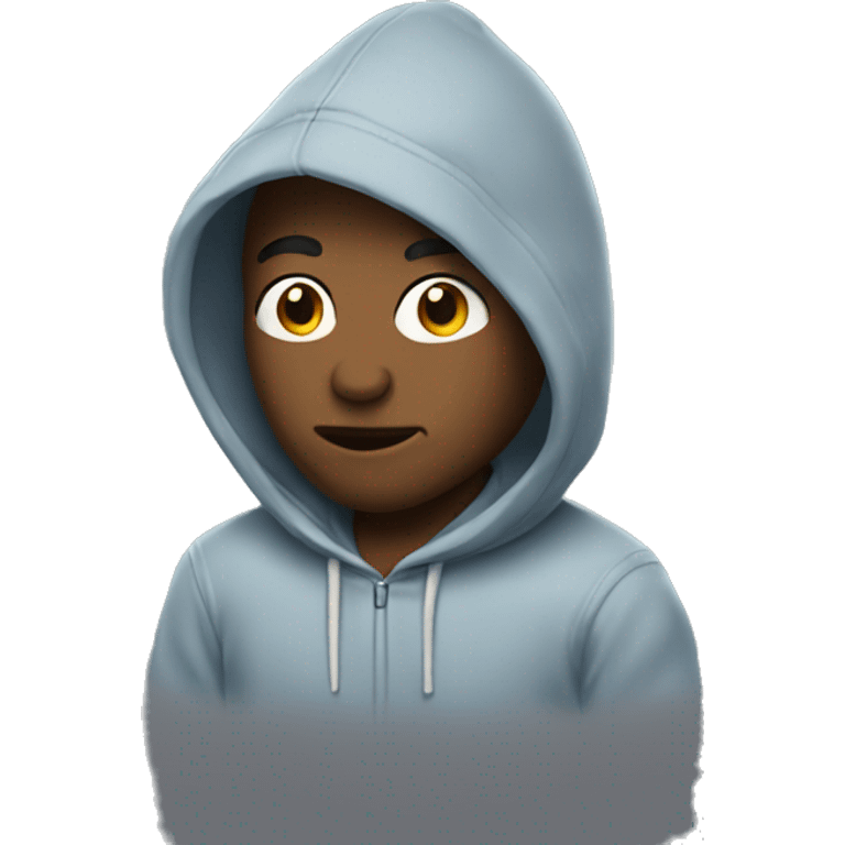 Gus wearing a hoodie emoji