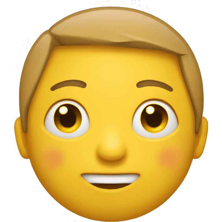 Round yellow emoji face in love emoji