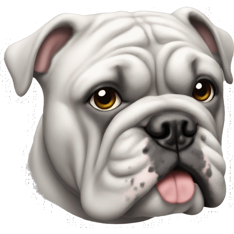 grey xl bulldog  emoji