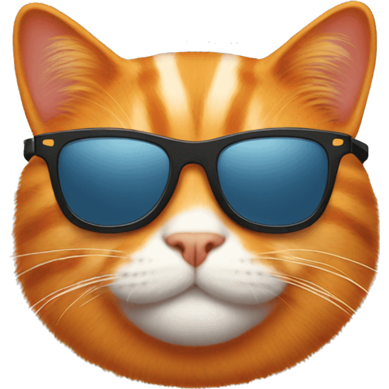 Orange cat with sunglasses emoji