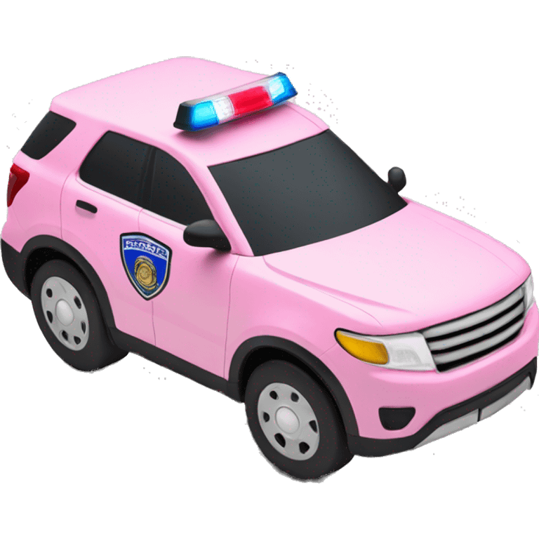 Pink cop car emoji