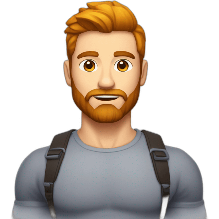 Homme-musclé-gay-barbu-roux-yeux bleux emoji