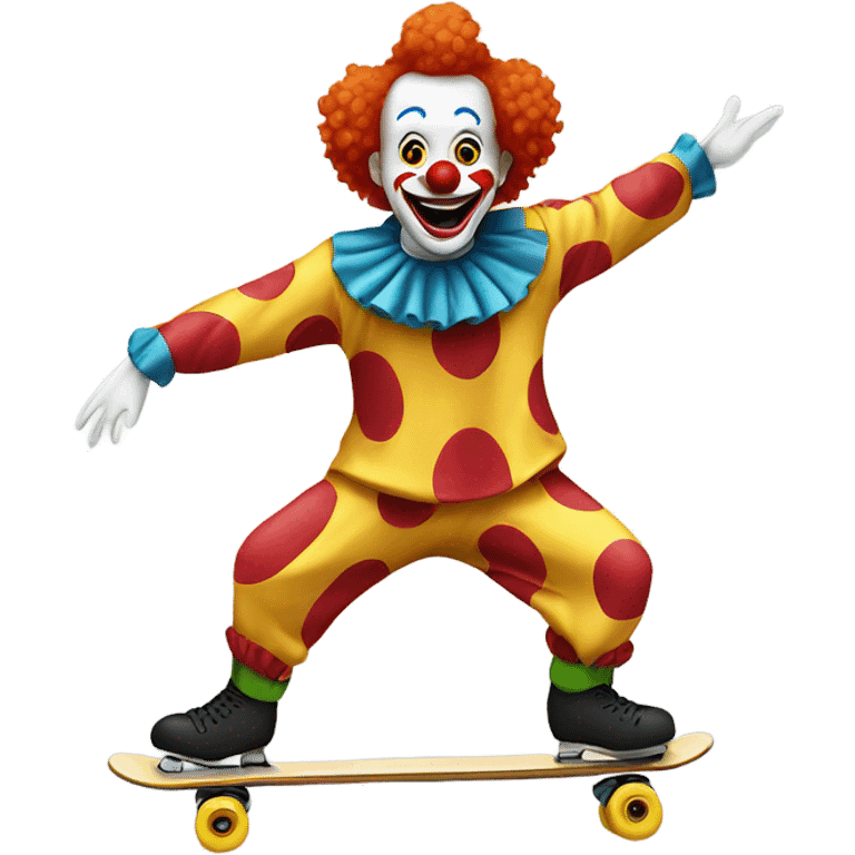 Clown skating emoji