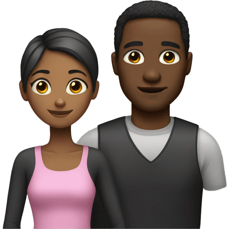 Black man and girl emoji