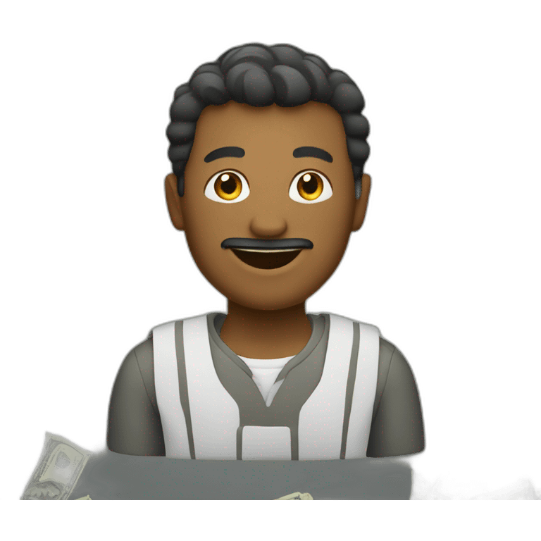 A Man with dollars emoji