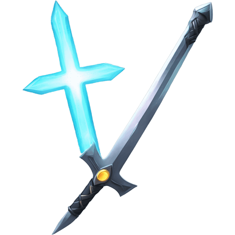 space cross sword-with-ray-blade emoji