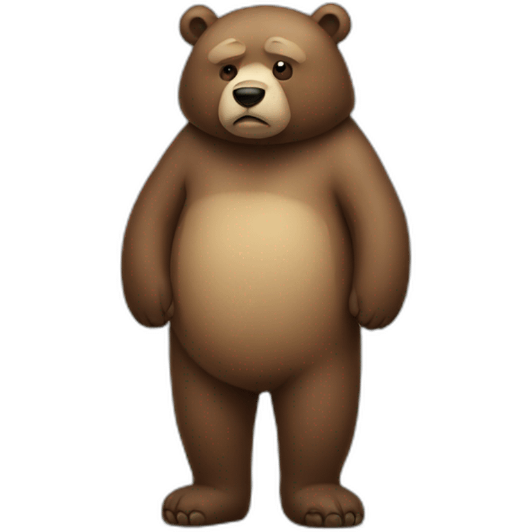 sad Bear standing emoji