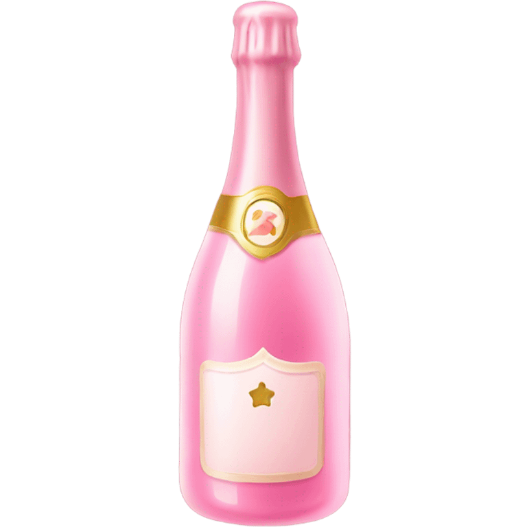 Pink bottle of Prosecco  emoji