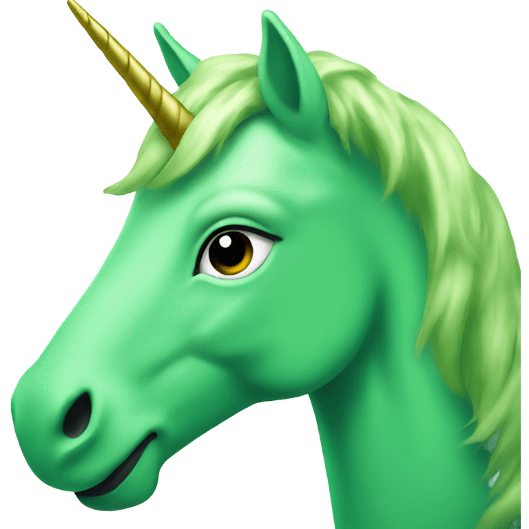 Green unicorn  emoji