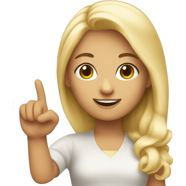 blonde girl with hand out approve emoji