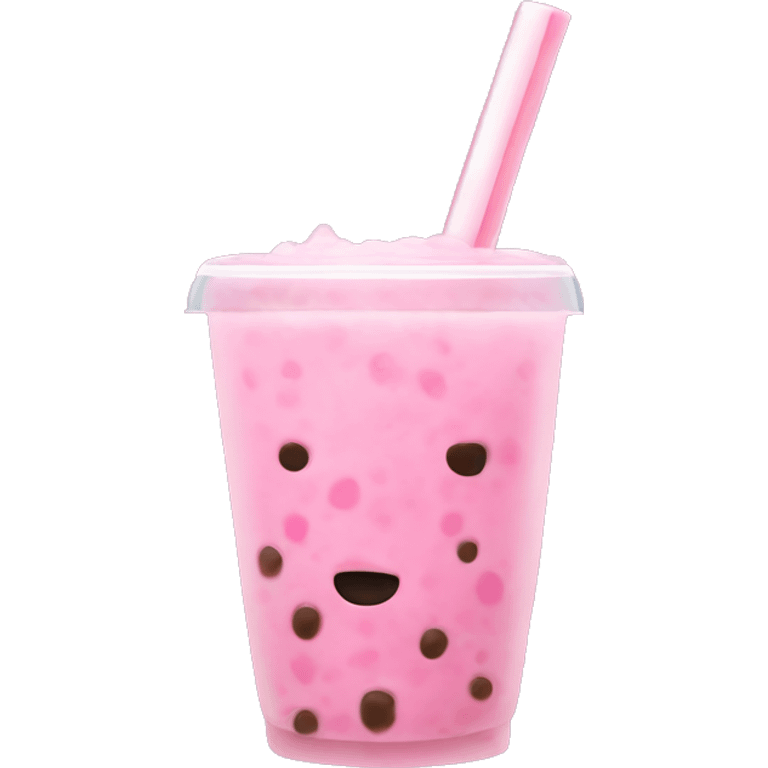 Pink boba tea  emoji