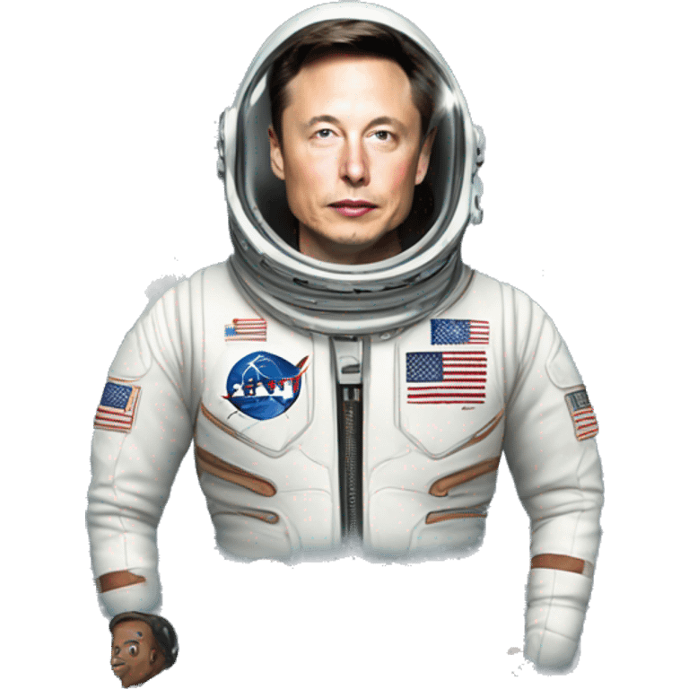 Elon Musk wearing space suit emoji