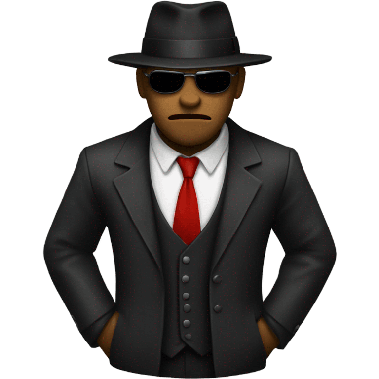 Very sinister gangster waiting for money  emoji