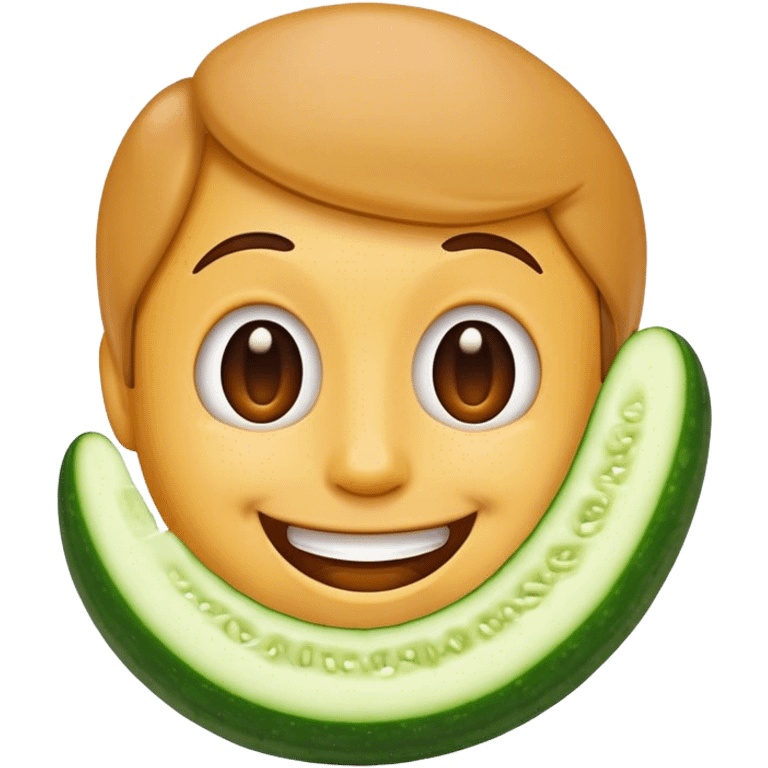 Emoji eating cucumber  emoji