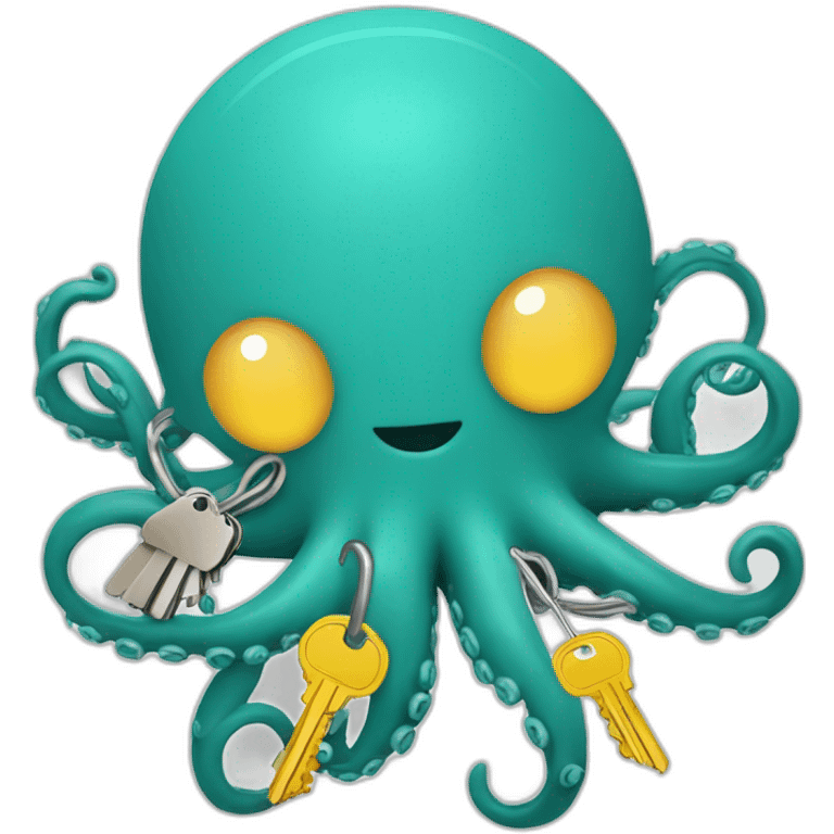 and open source credentials manager webapp logo with octopus holding lot of keys emoji