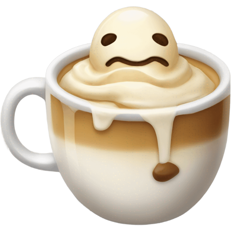 Small Affogato in mug without a face emoji