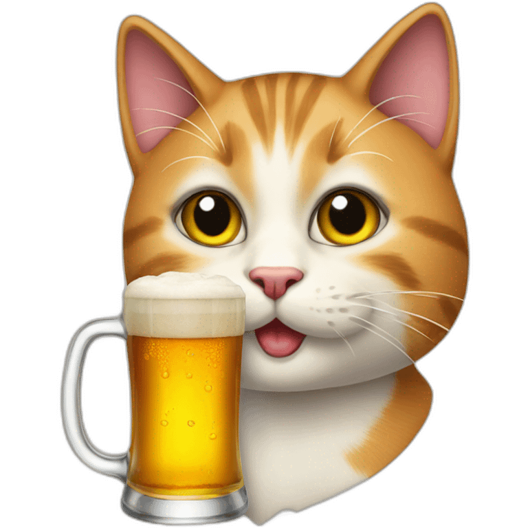 Cat beer emoji