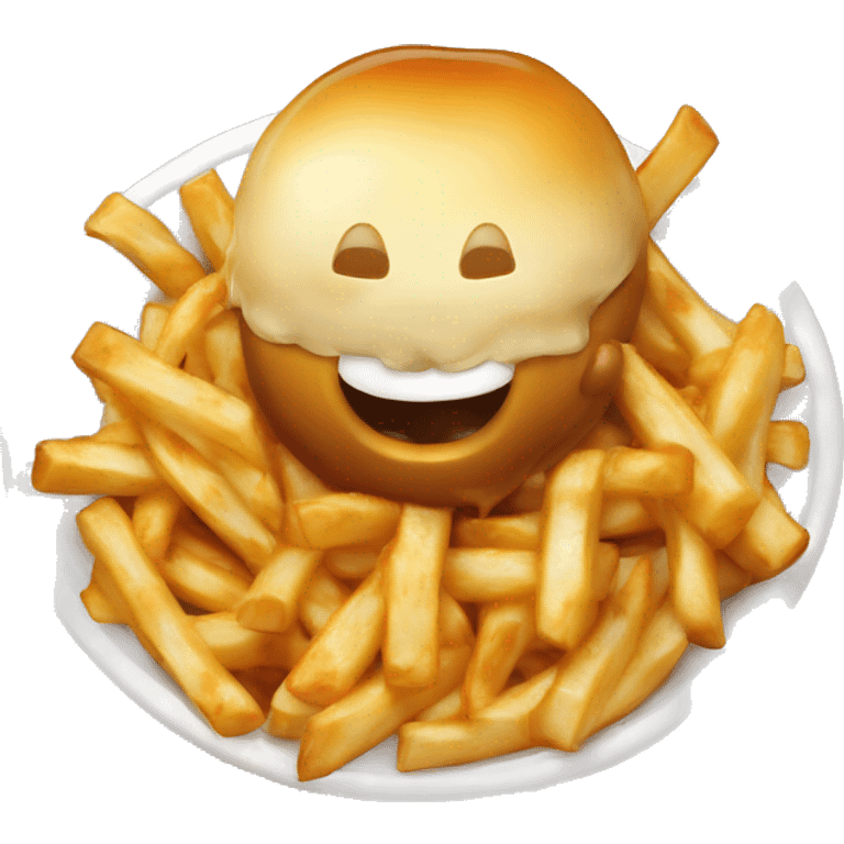 Poutine qui mange de la poutine emoji