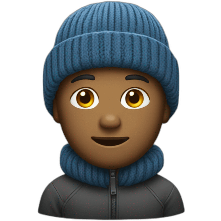 man with a knit cap emoji