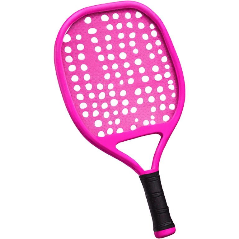 Pink pickleball racket  emoji