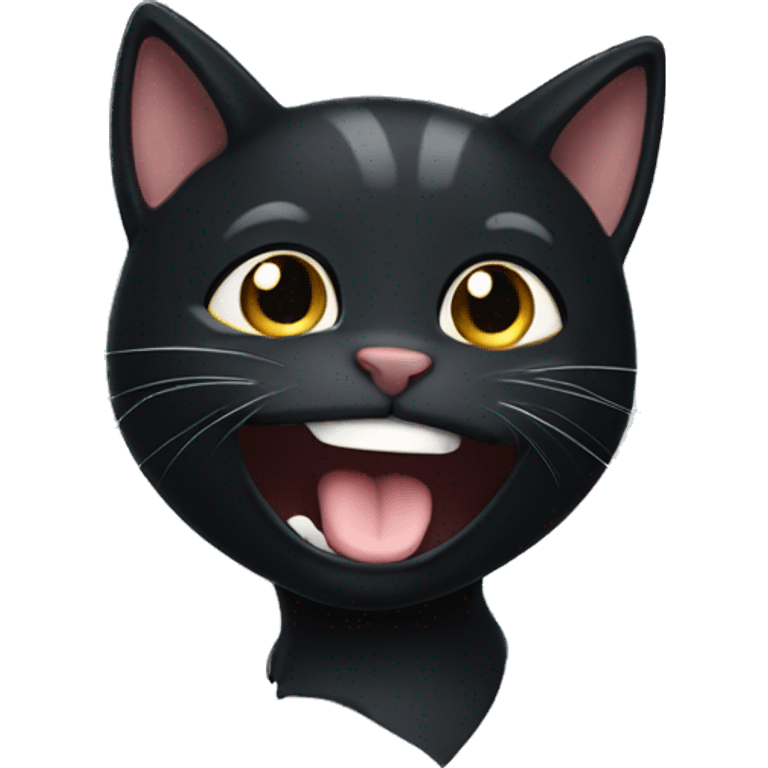 happy black cat emoji