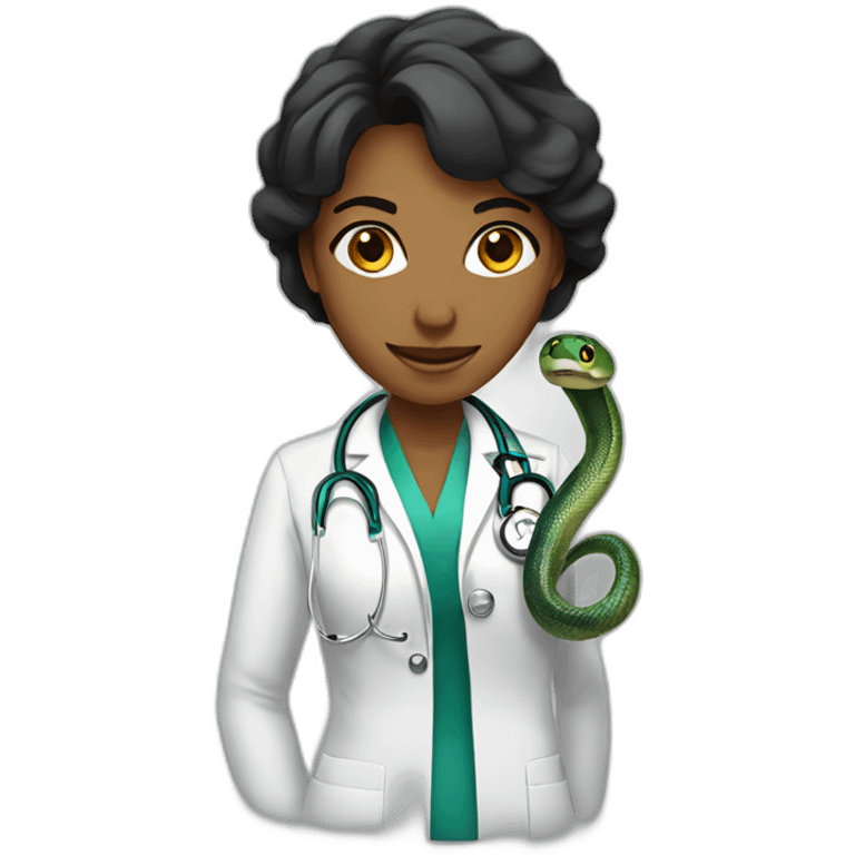 She doctor is in the form of a snake emoji