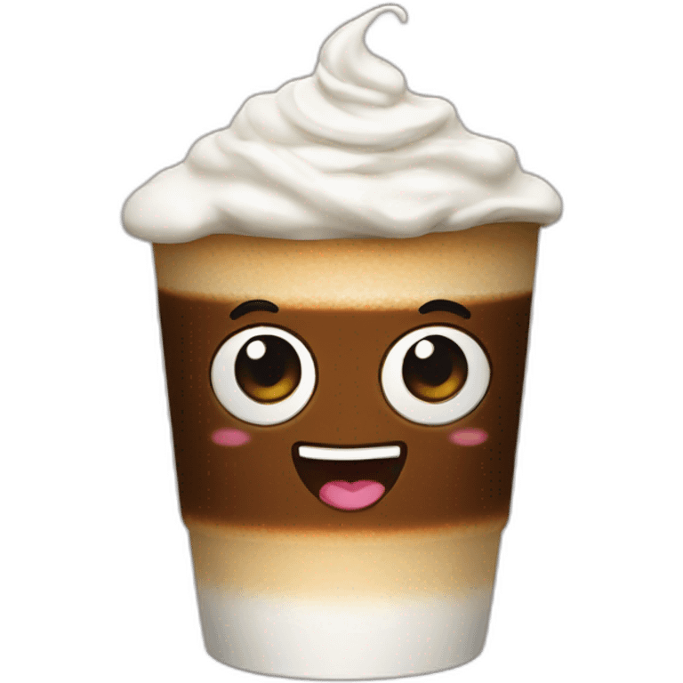 Coffee with whipped cream emoji